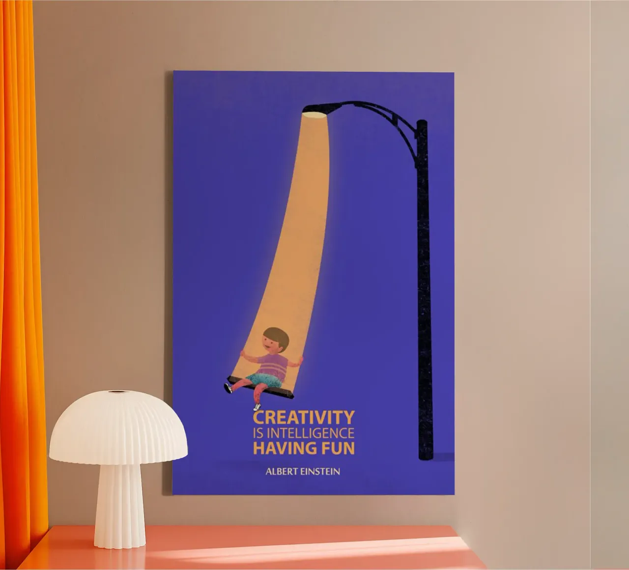 creativity is intelligence canvas by art quots shop