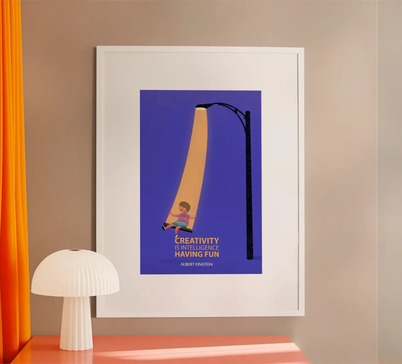 creativity is intelligence poster by art quots shop