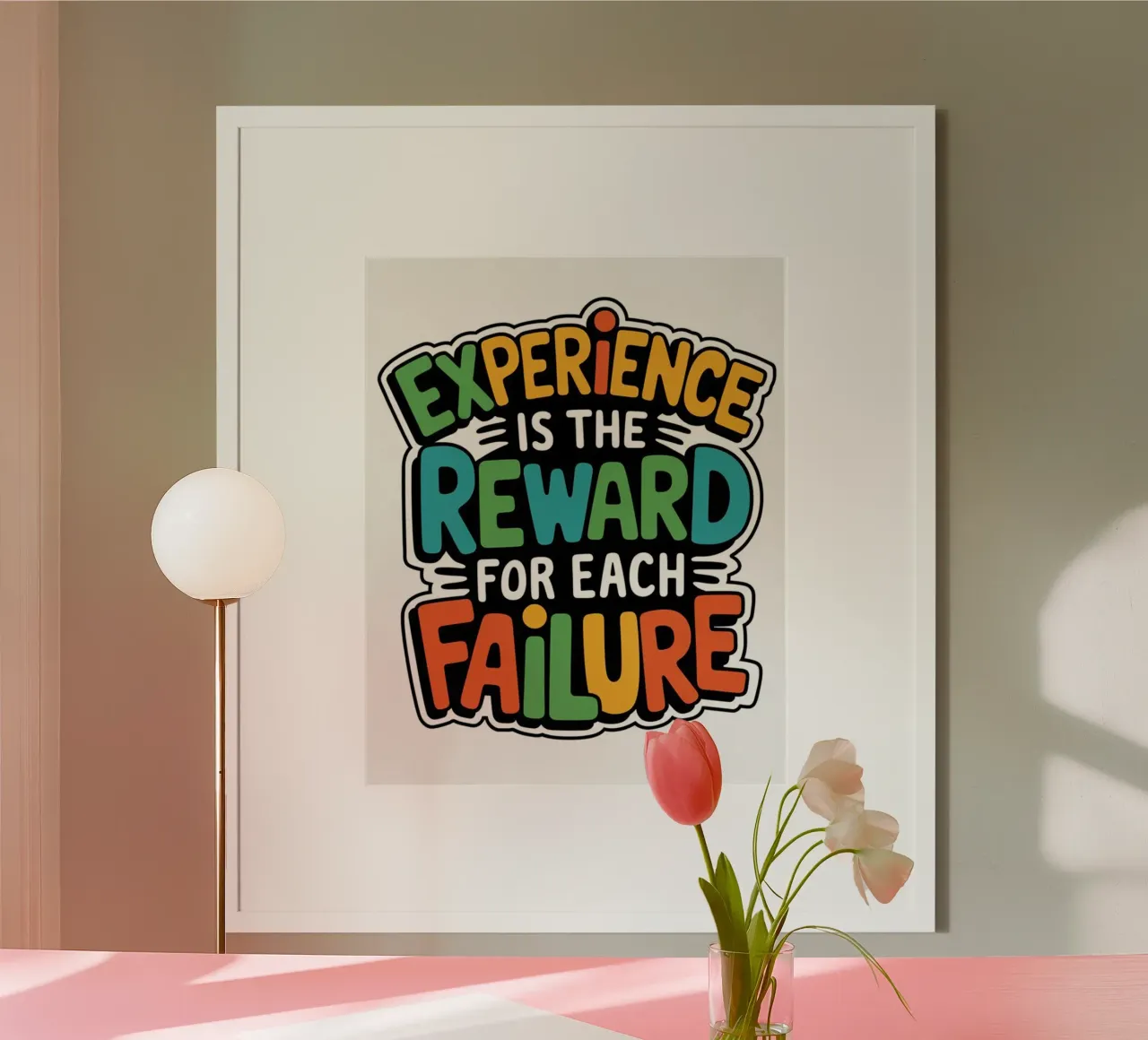 l'esperienza è la ricompensa poster da art quots shop