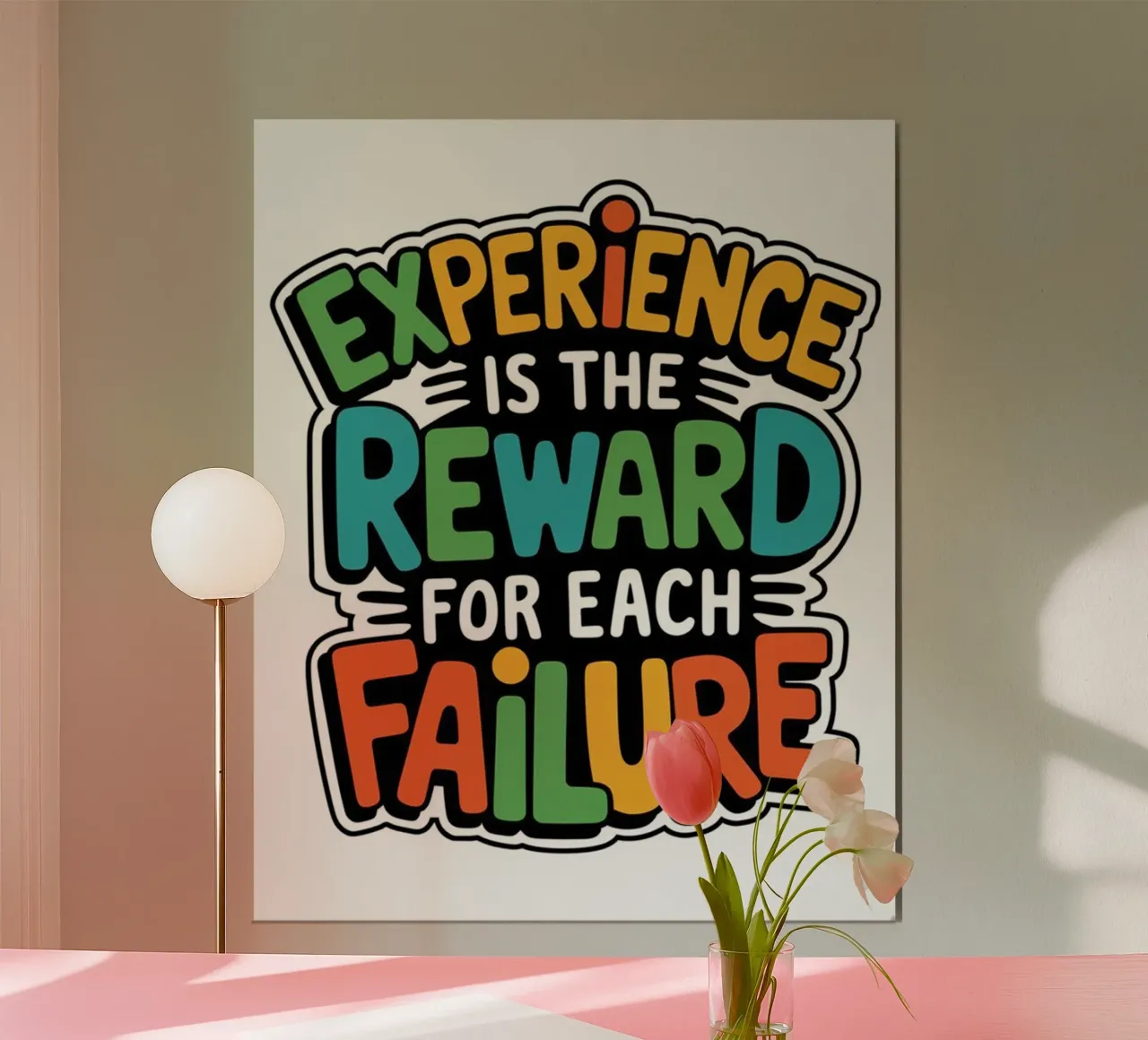 l'esperienza è la ricompensa poster da art quots shop