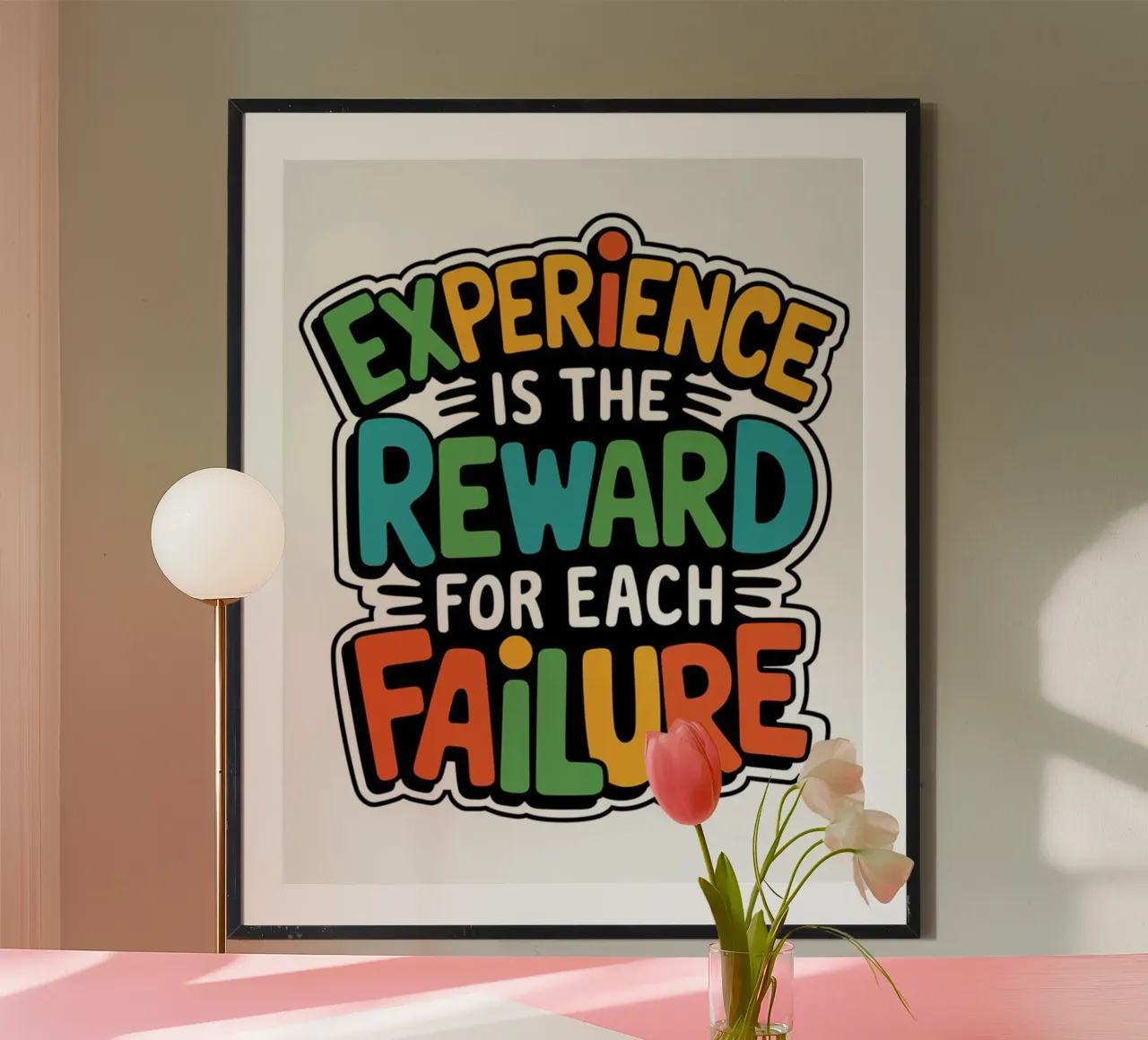 l'esperienza è la ricompensa poster da art quots shop