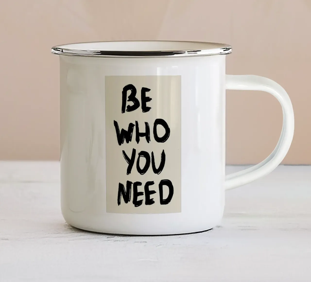 sii chi hai bisogno tazza in smalto da art quots shop