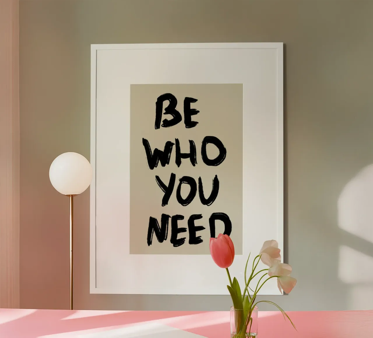 sii chi hai bisogno poster con telaio in alluminio da art quots shop