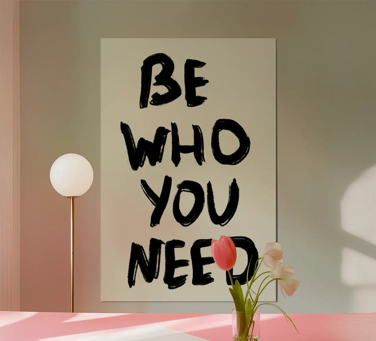 sii chi hai bisogno poster con telaio in alluminio da art quots shop