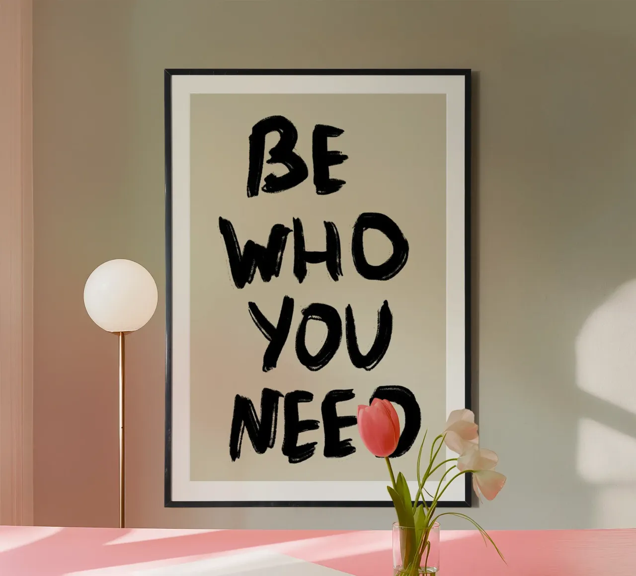 sii chi hai bisogno poster con telaio in alluminio da art quots shop