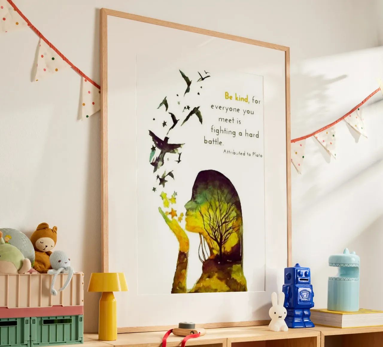 essere gentili con tutti poster con telaio in alluminio da art quots shop
