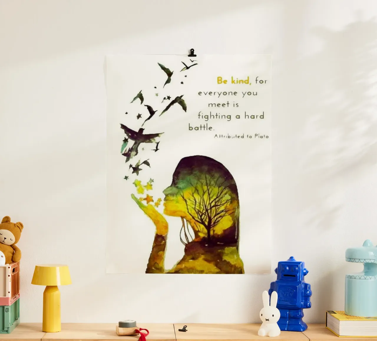 essere gentili con tutti poster con telaio in alluminio da art quots shop