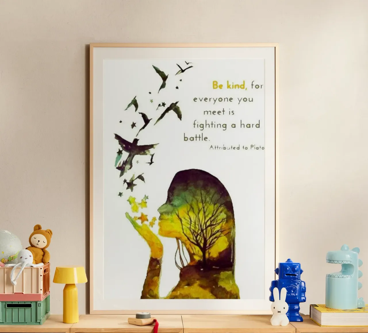 essere gentili con tutti poster con telaio in alluminio da art quots shop