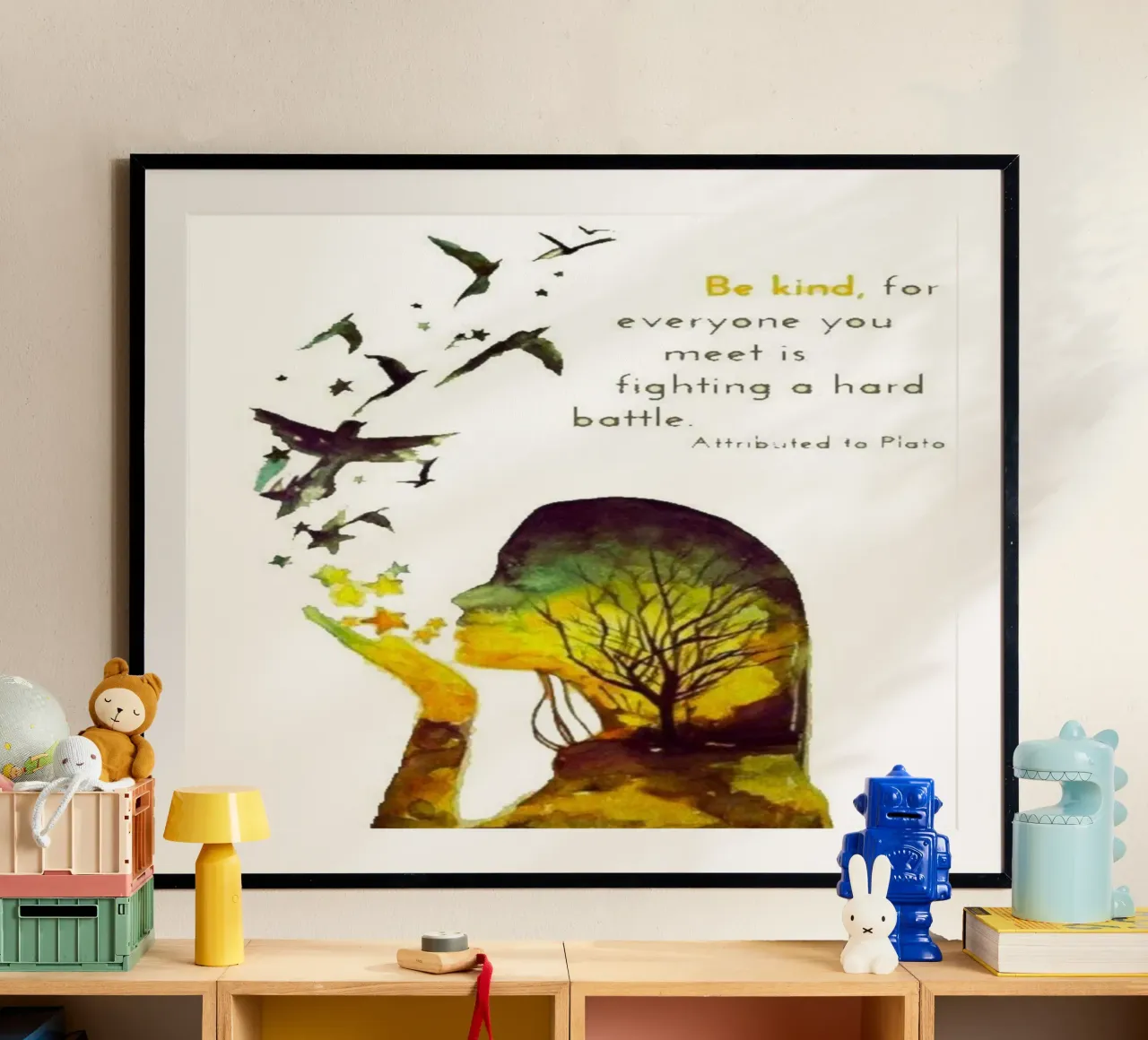 essere gentili con tutti poster con telaio in alluminio da art quots shop