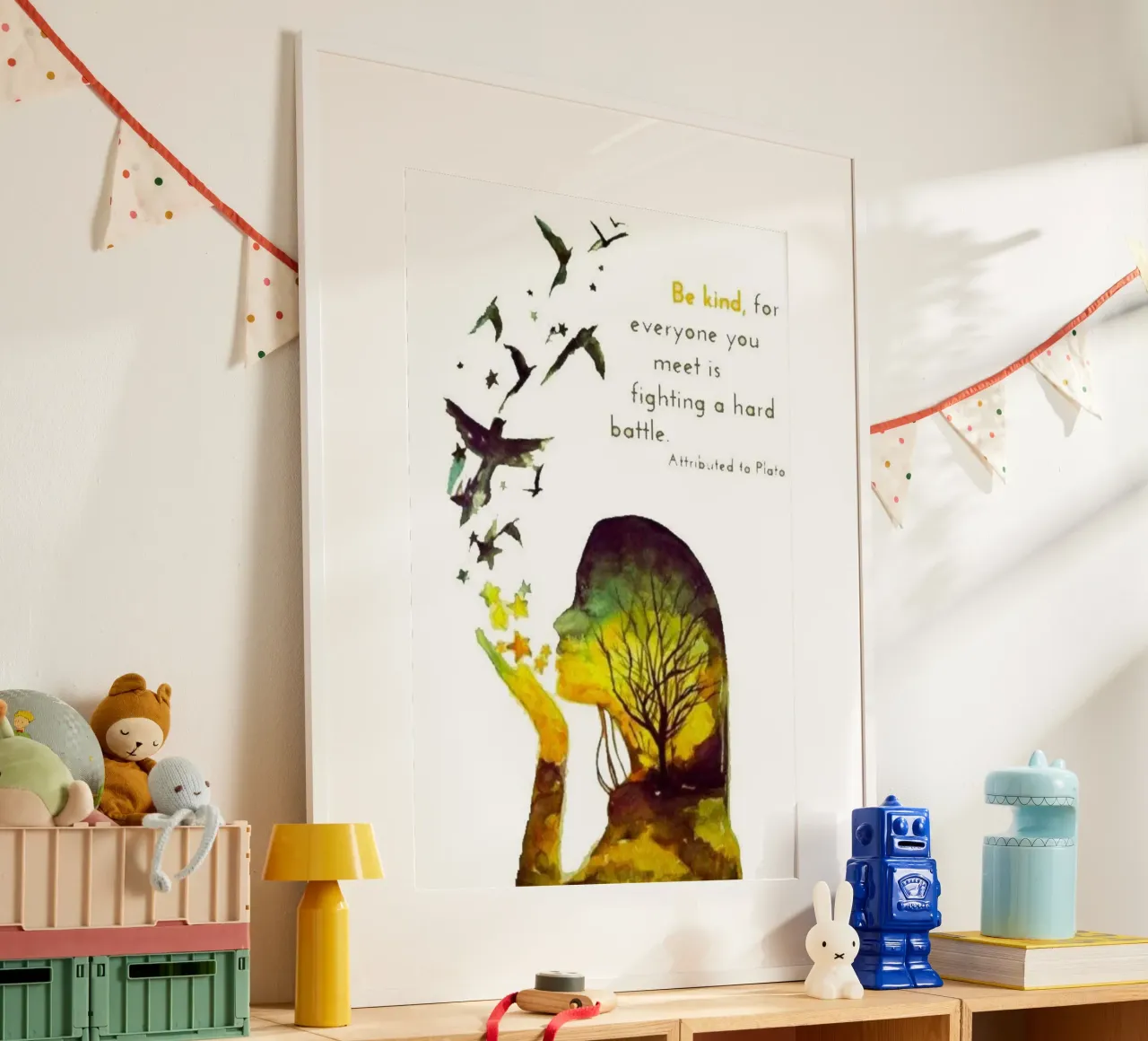 essere gentili con tutti poster con telaio in alluminio da art quots shop