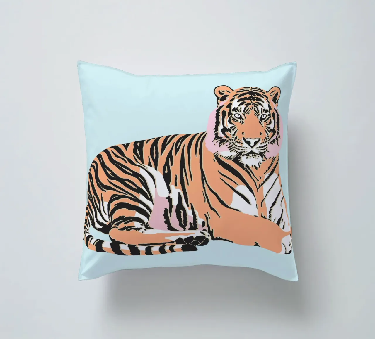 Tiger Orange rosa Kissen von Asha Designs