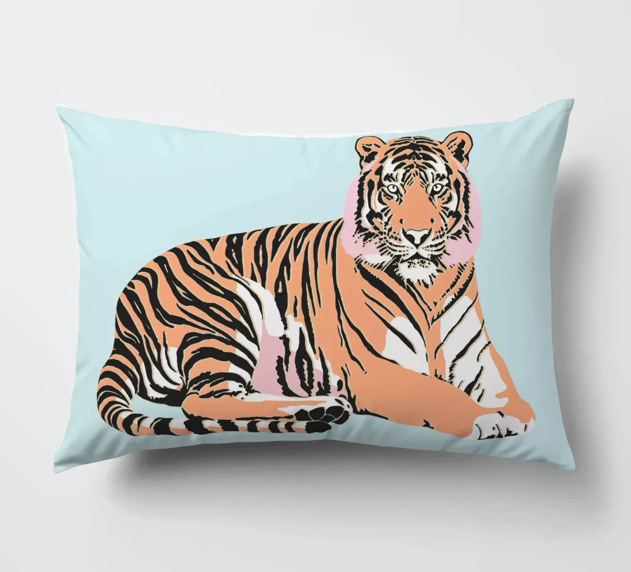 Tiger Orange rosa Kissen von Asha Designs