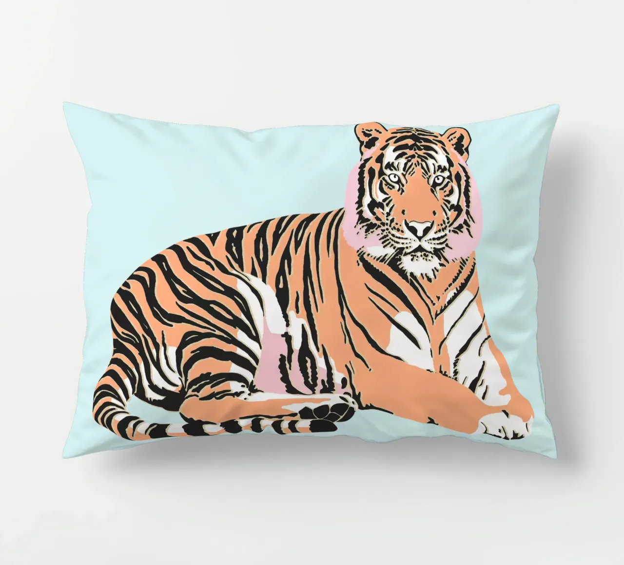 Tiger Orange rosa Kissen von Asha Designs