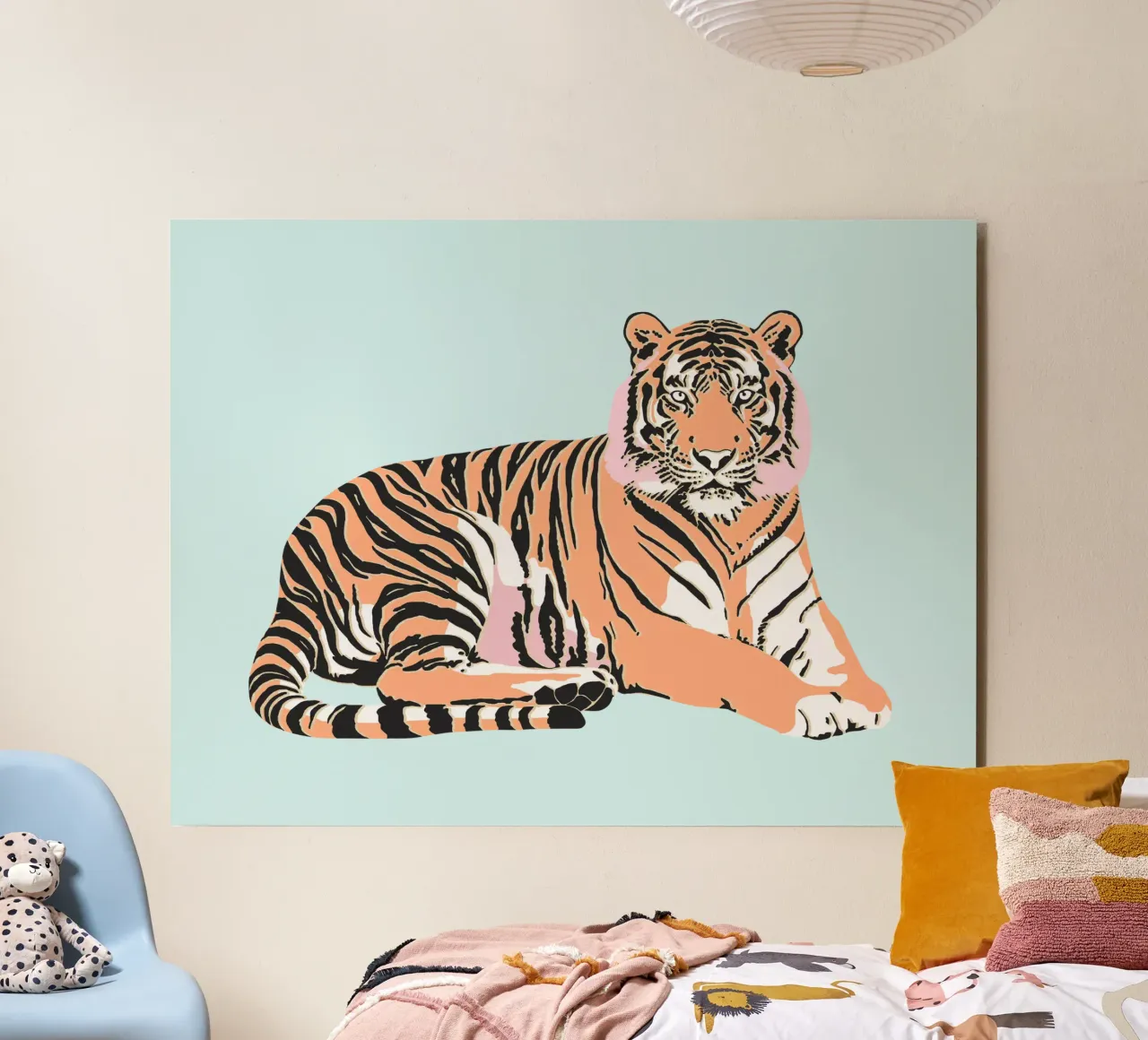 Tiger Orange rosa Forex-Platte von Asha Designs