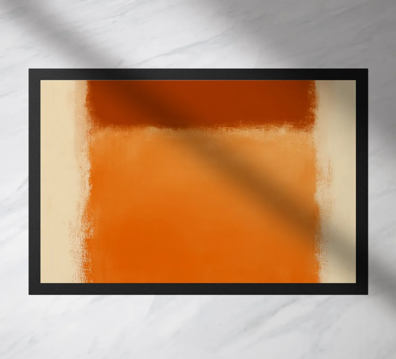 Harmonious colour fields doormat by Carinaprint