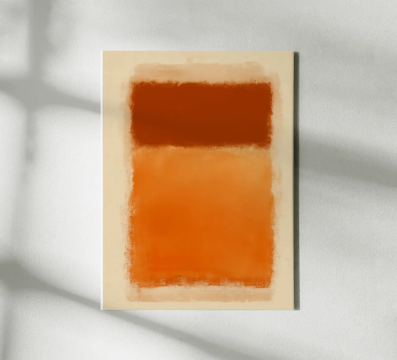 Harmonious colour fields canvas with Floater frame by Carinaprint