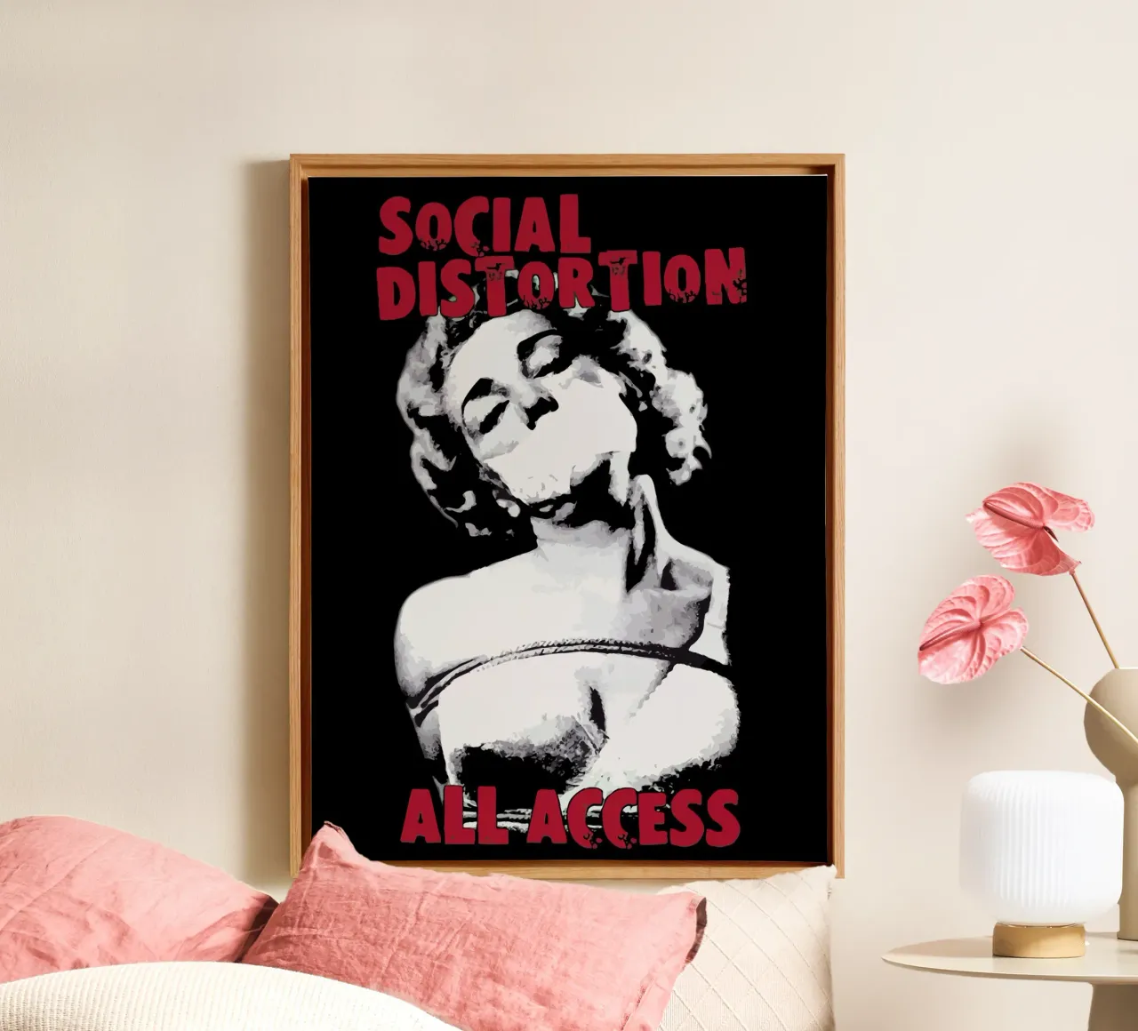 Social Distortion tela con Cornice a cassetta da Musadad Shop