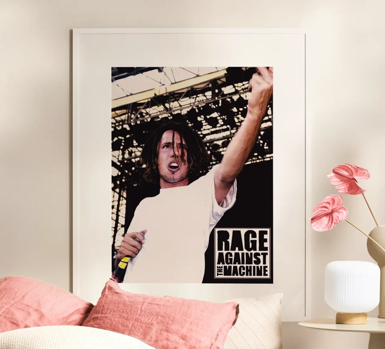 Zack de la Rocha poster con telaio in legno da Musadad Shop
