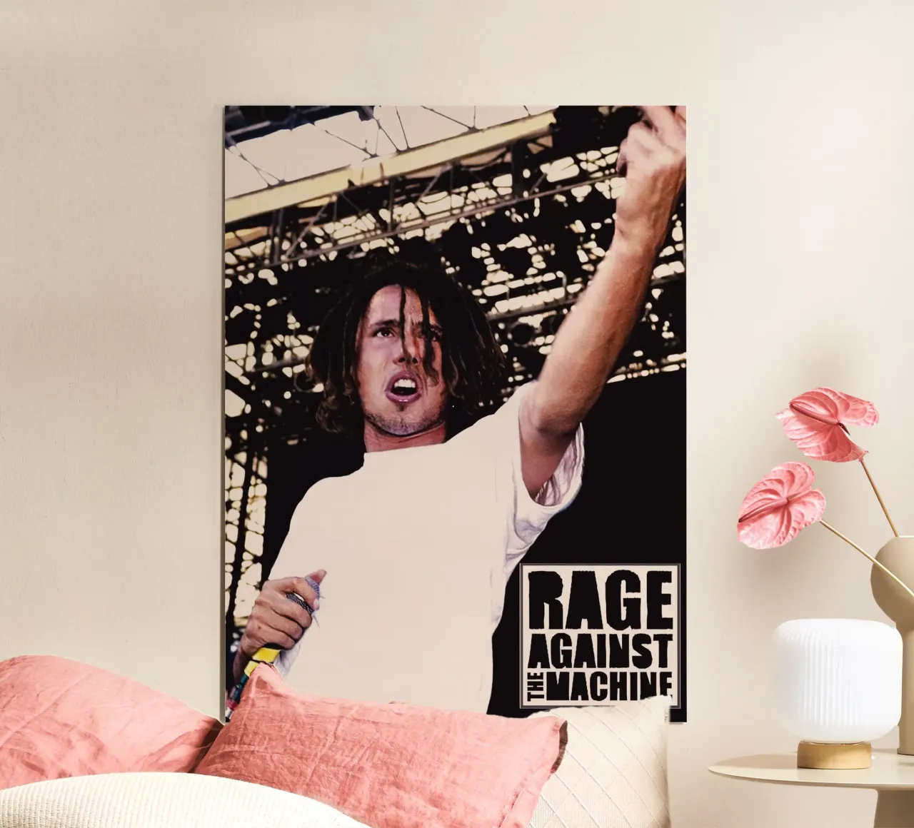 Zack de la Rocha poster con telaio in legno da Musadad Shop