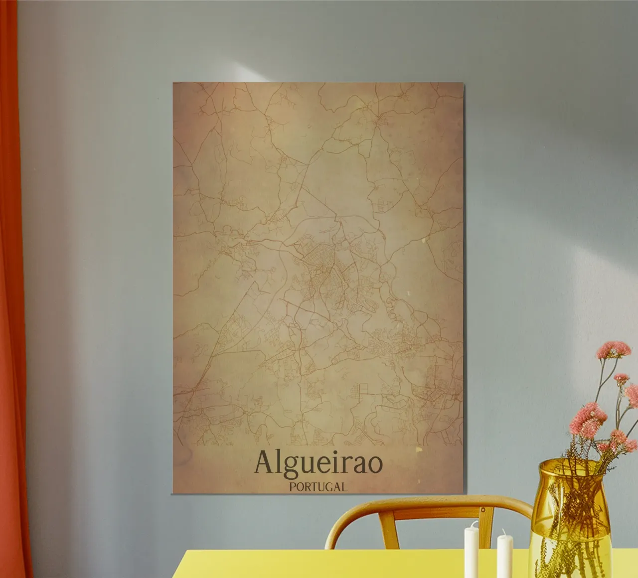 Algueirao PORTUGAL poster con telaio in alluminio da WorldPrint