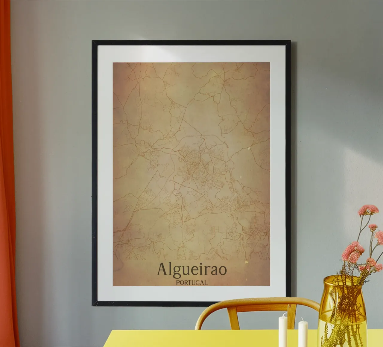 Algueirao PORTUGAL poster con telaio in alluminio da WorldPrint