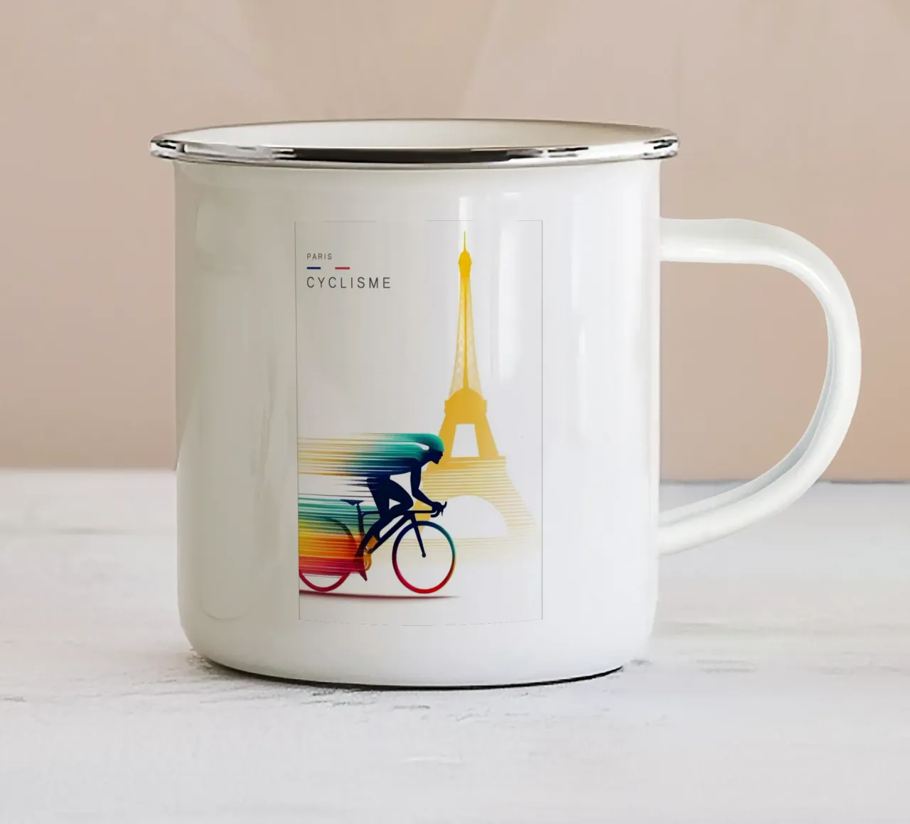 Tour di Parigi tazza in smalto da Neil Walsh