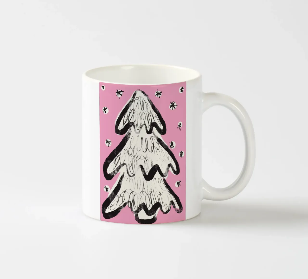 Christmas Tree(Pink) ceramic mug by treechild