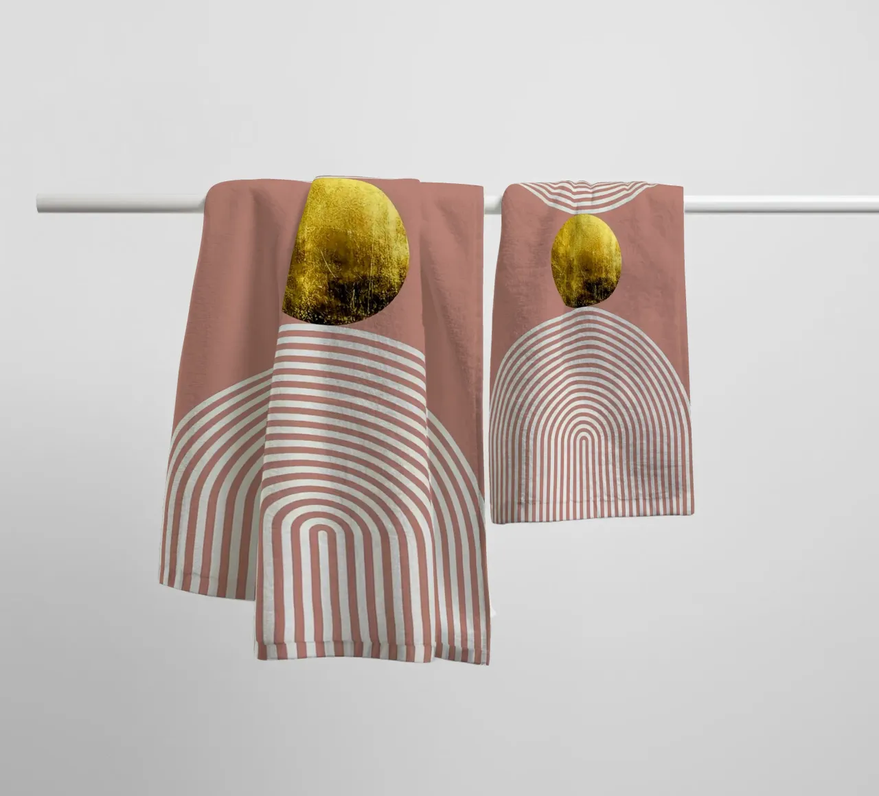 Abstract and geometric towel by Maria Lang