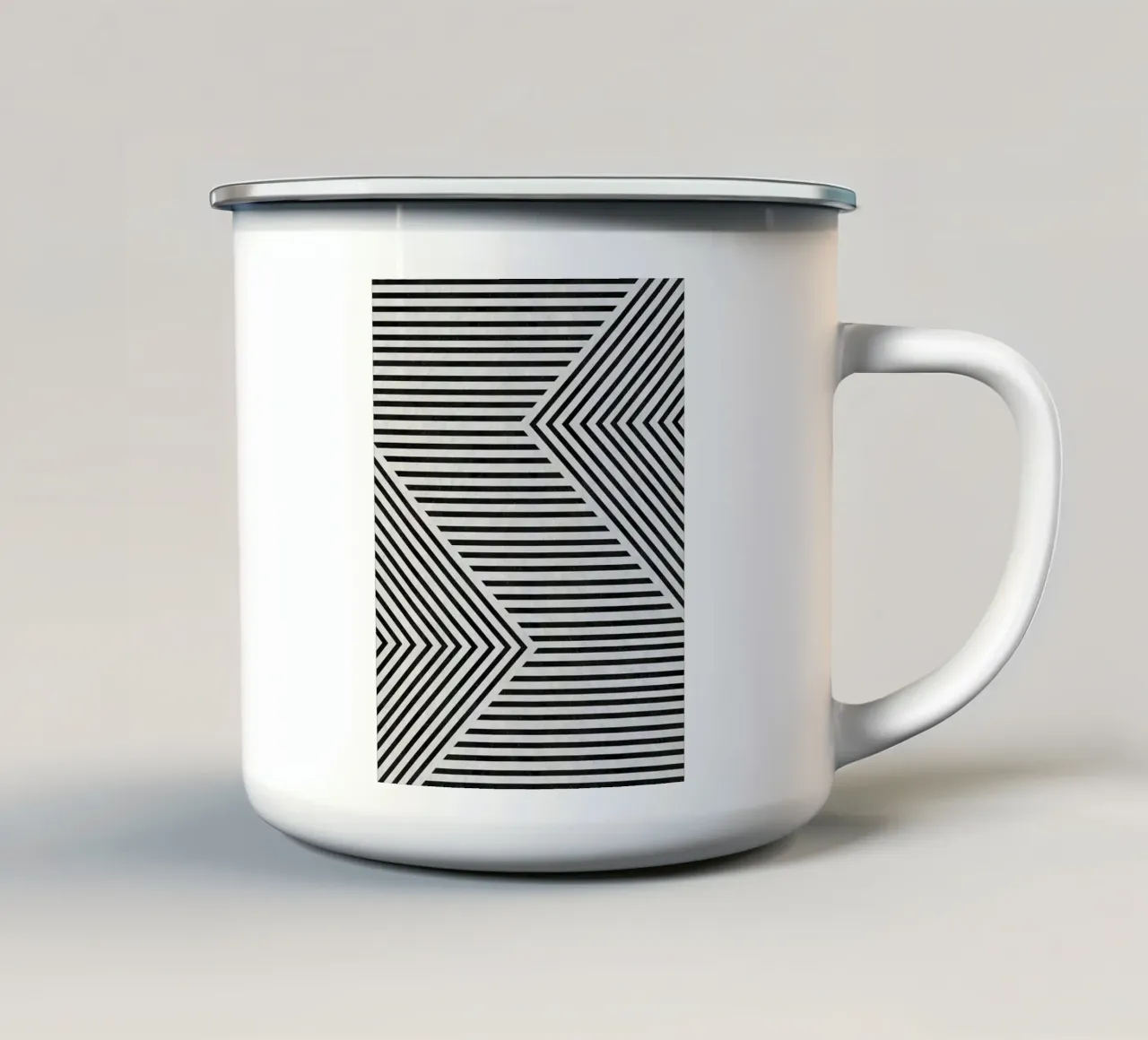Astratto e geometrico tazza in smalto da Maria Lang