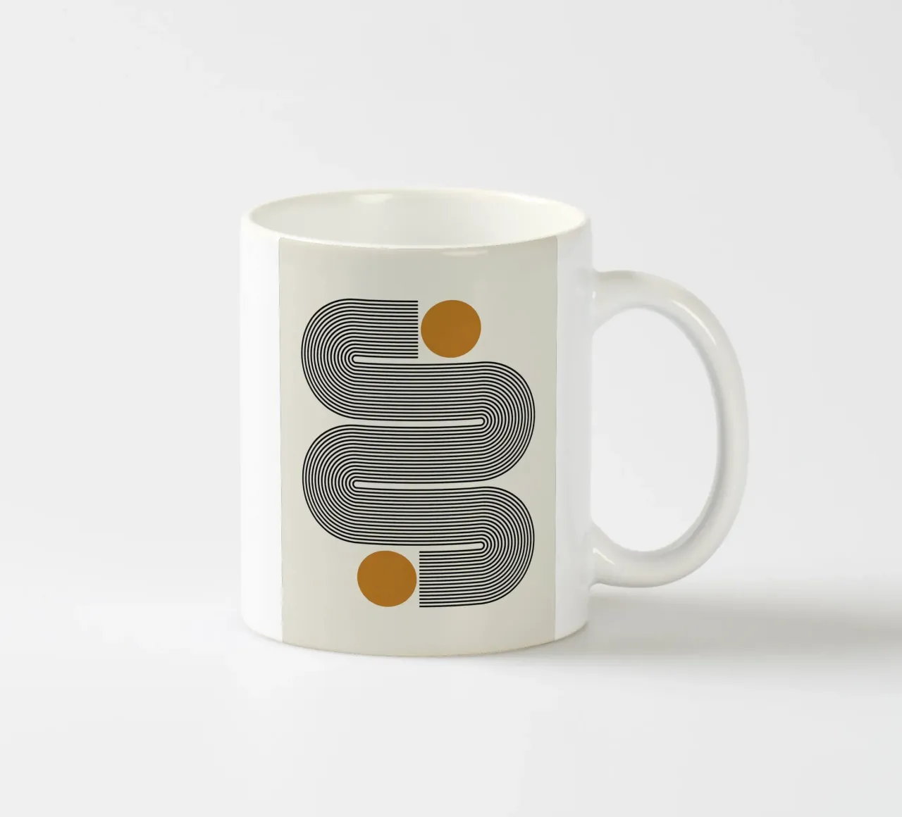 Astratto e geometrico tazza in ceramica da Maria Lang