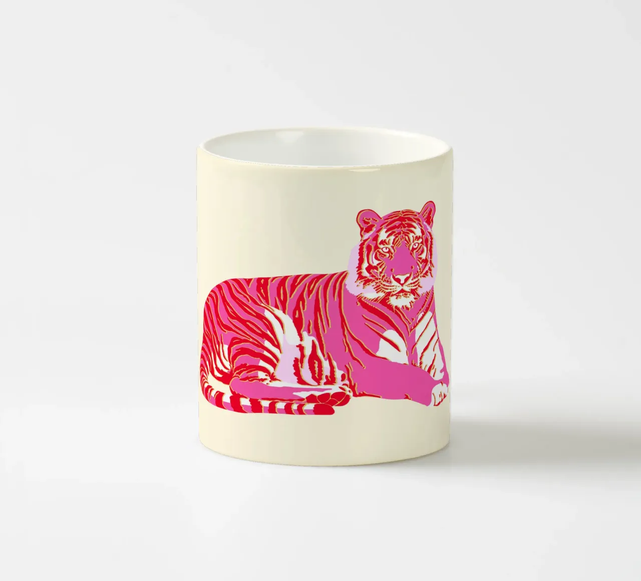 Tigre Rosso Rosa Oro tazza in ceramica da Asha Designs