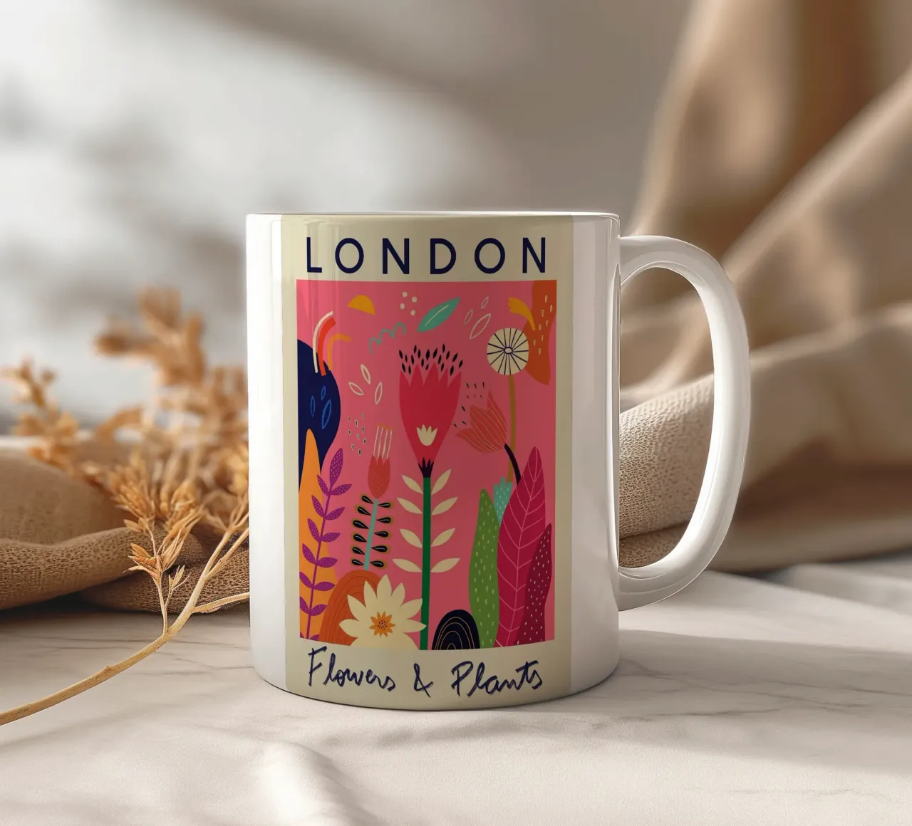 fiori e piante tazza in ceramica da Max Cox