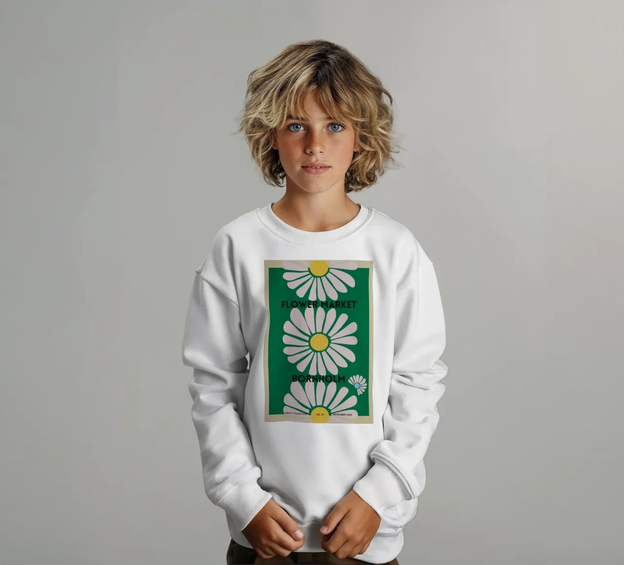 fiore botanico felpa bambino da Max Cox
