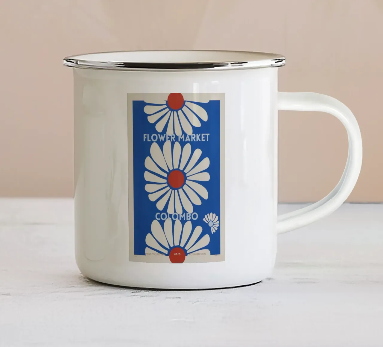 fiore botanico 1 tazza in smalto da Max Cox