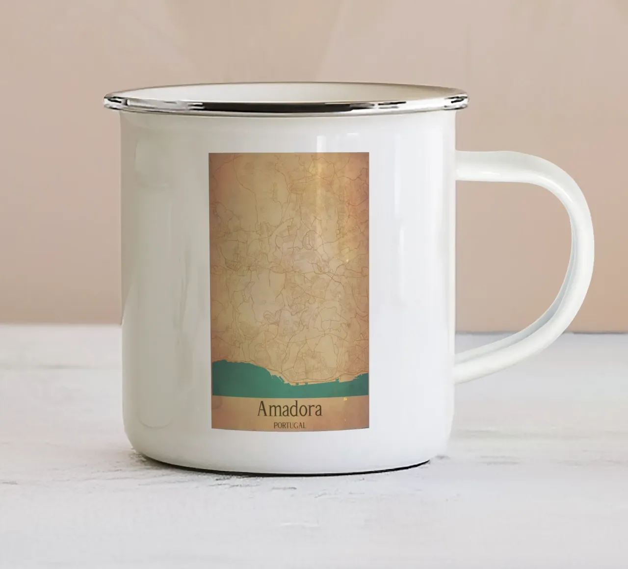 Amadora PORTUGAL tazza in smalto da WorldPrint