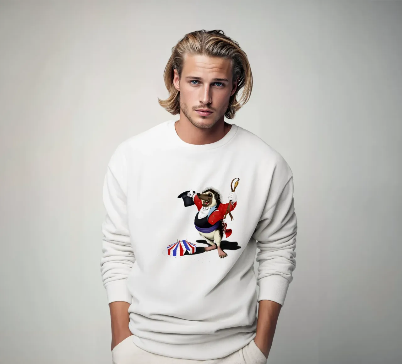 Itching to Perform (Coloured) sweatshirt by Rob Art | Illustration