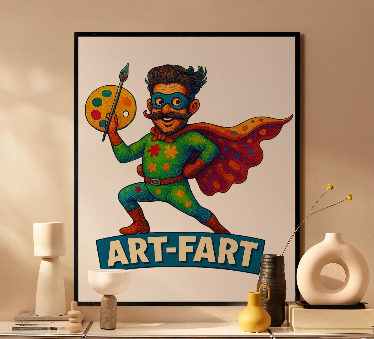ART FART poster con telaio in legno da Vintage Van Gogh