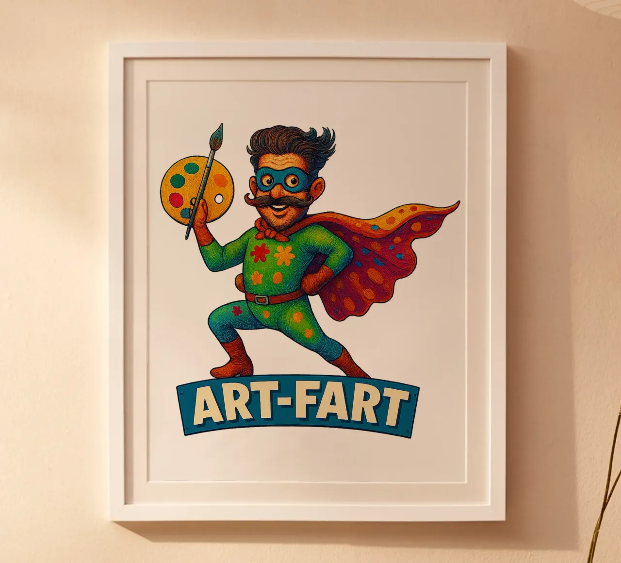 ART FART poster con telaio in legno da Vintage Van Gogh