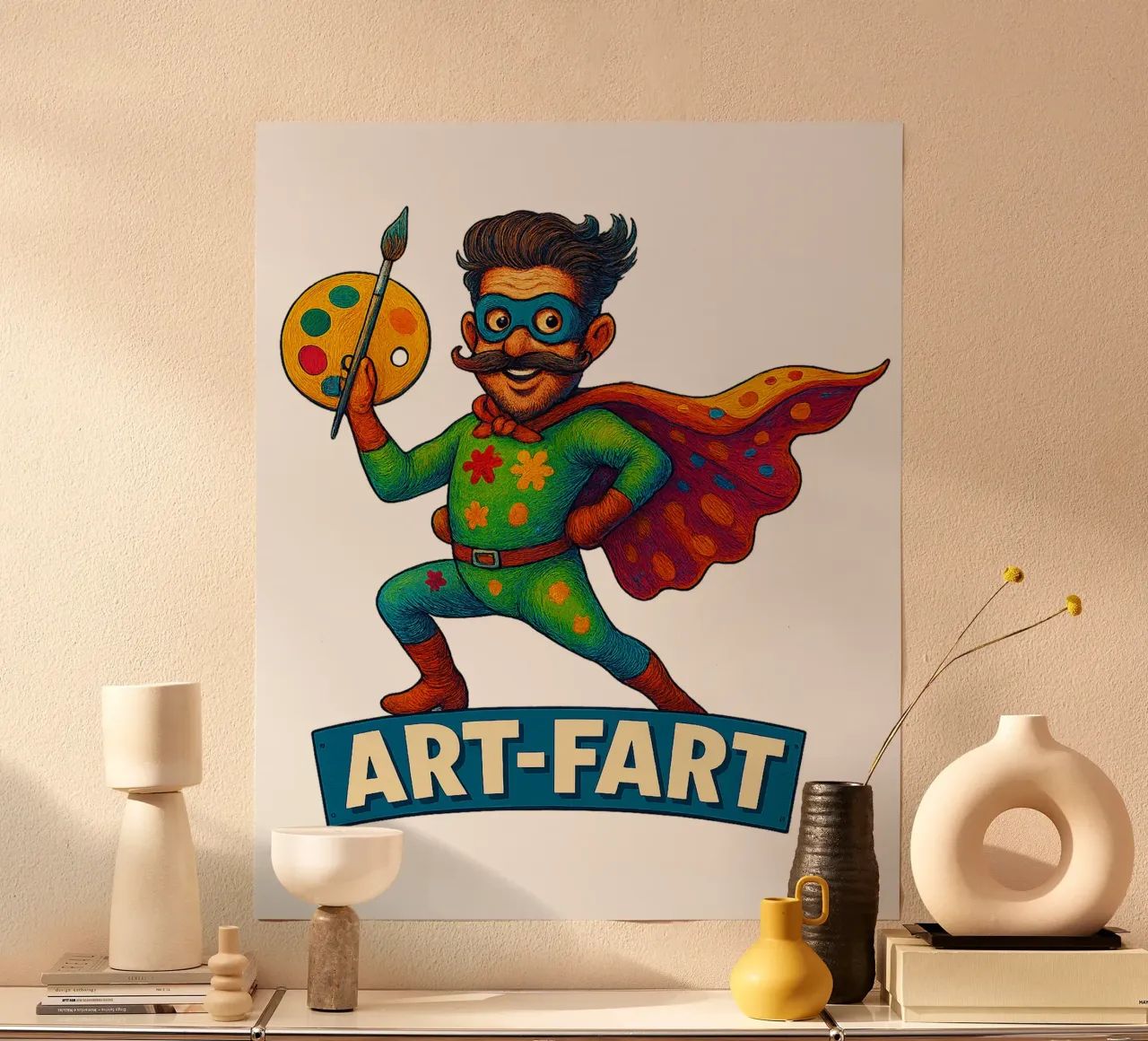 ART FART poster con telaio in legno da Vintage Van Gogh