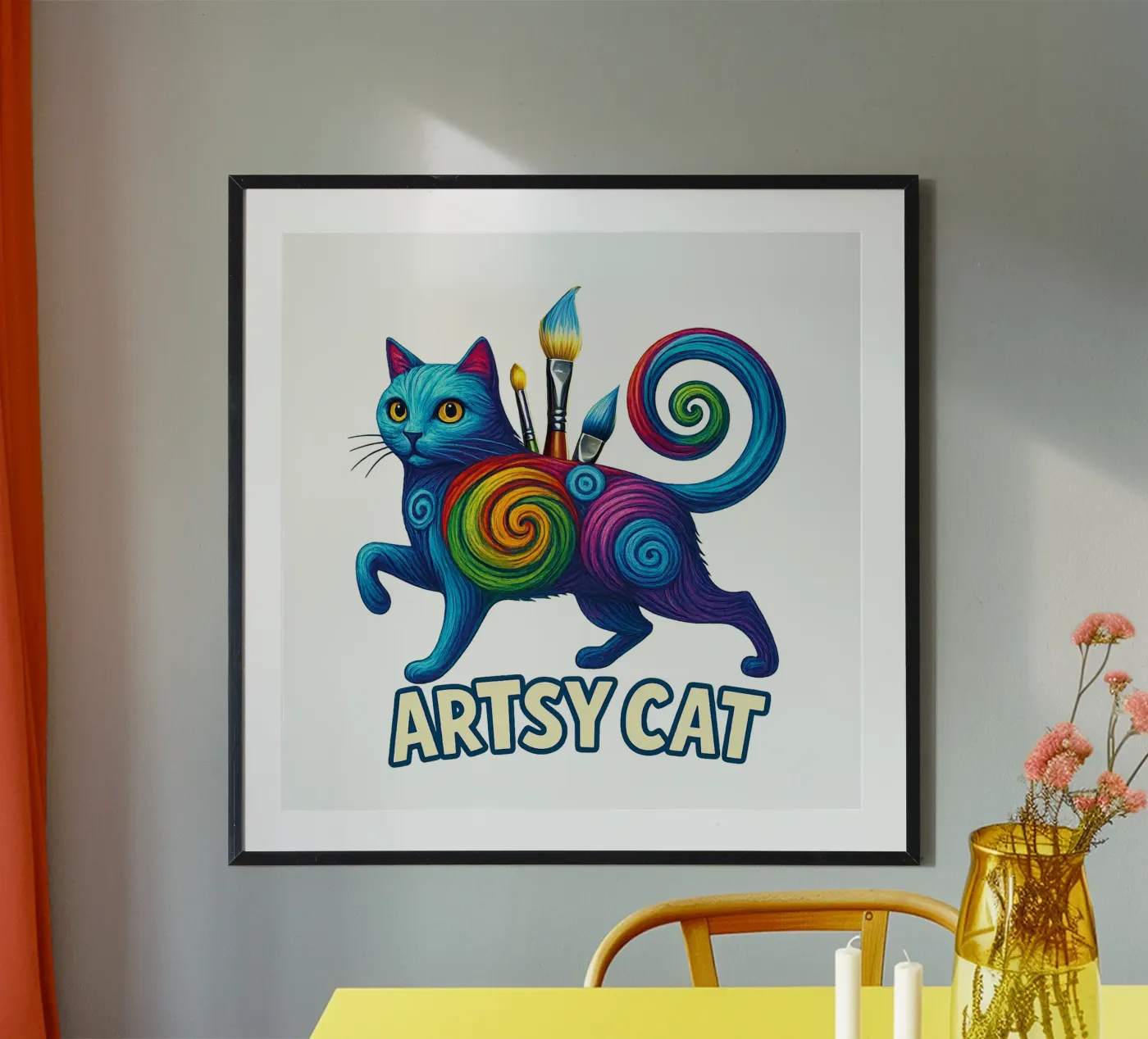ARTSY CAT poster da Vintage Van Gogh