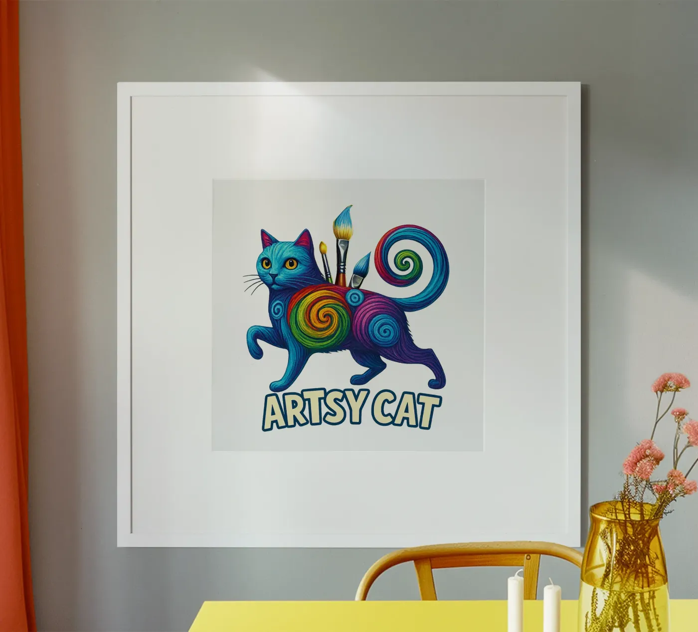 ARTSY CAT poster da Vintage Van Gogh