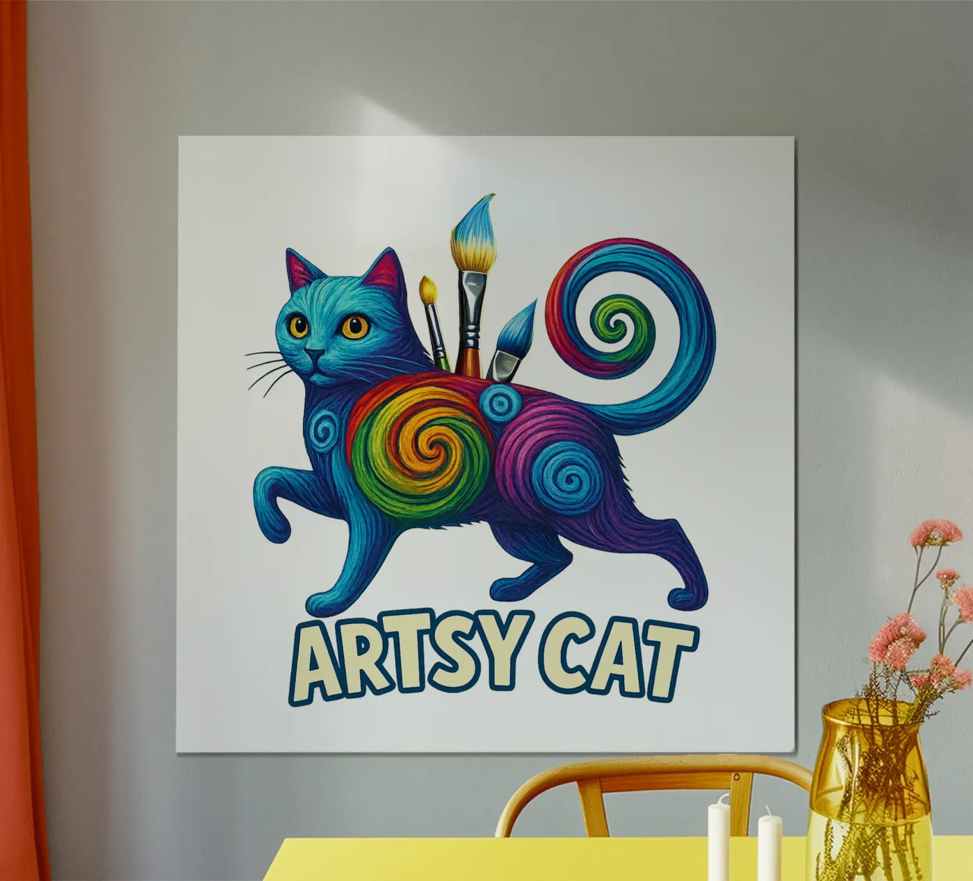 ARTSY CAT poster da Vintage Van Gogh