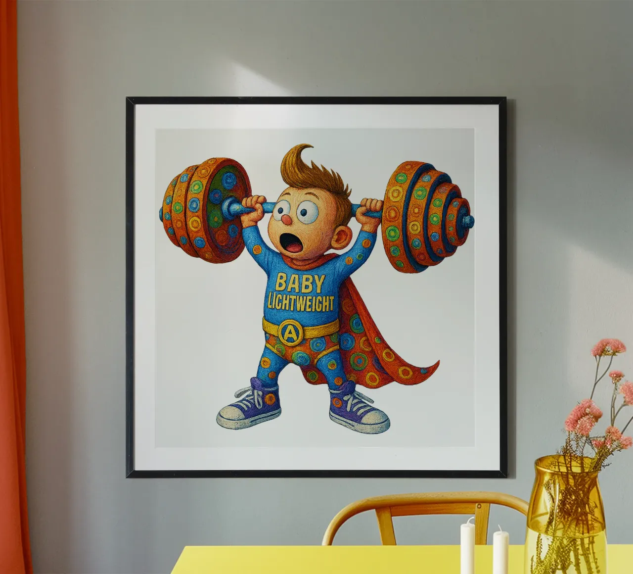 BABY LIGHTWEIGHT poster con telaio in legno da Vintage Van Gogh