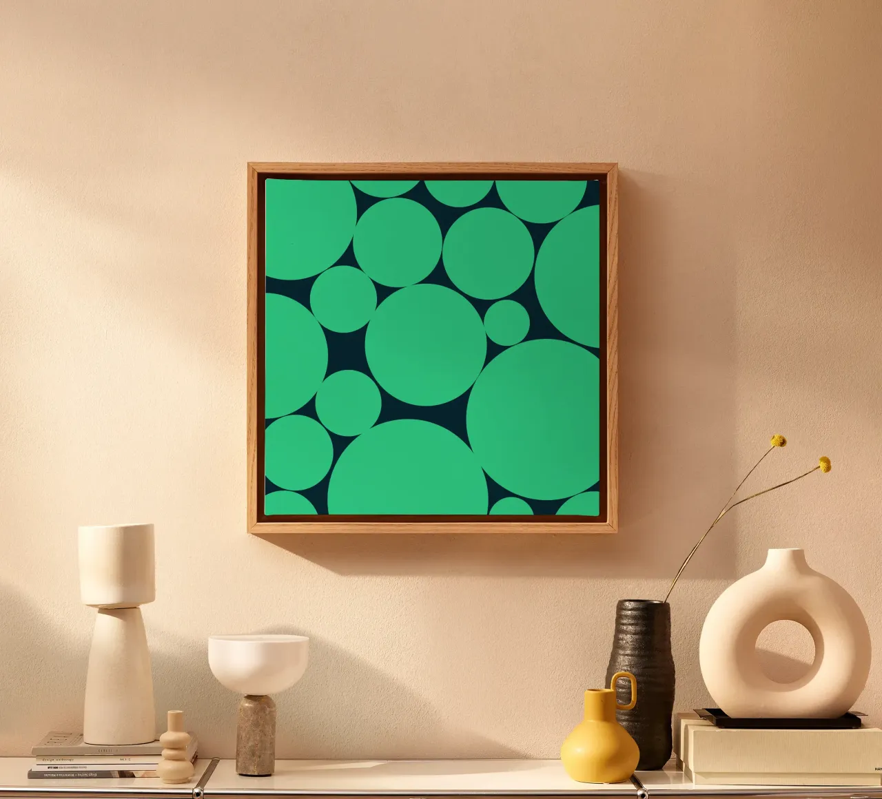 Surface pattern 02 canvas with Floater frame by Little Dean