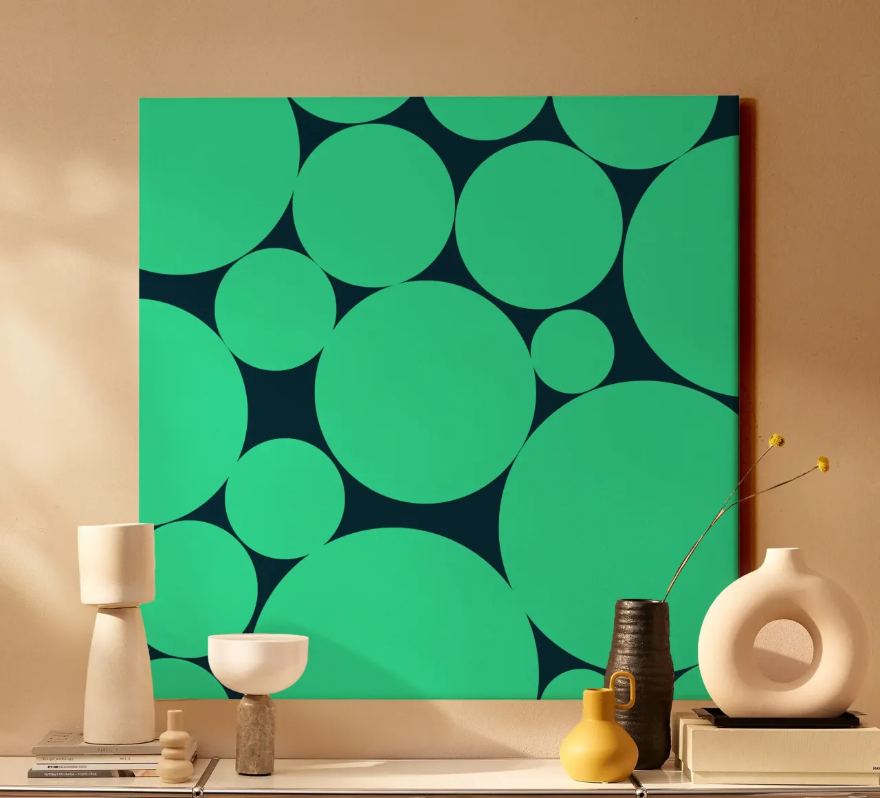Surface pattern 02 canvas with Floater frame by Little Dean