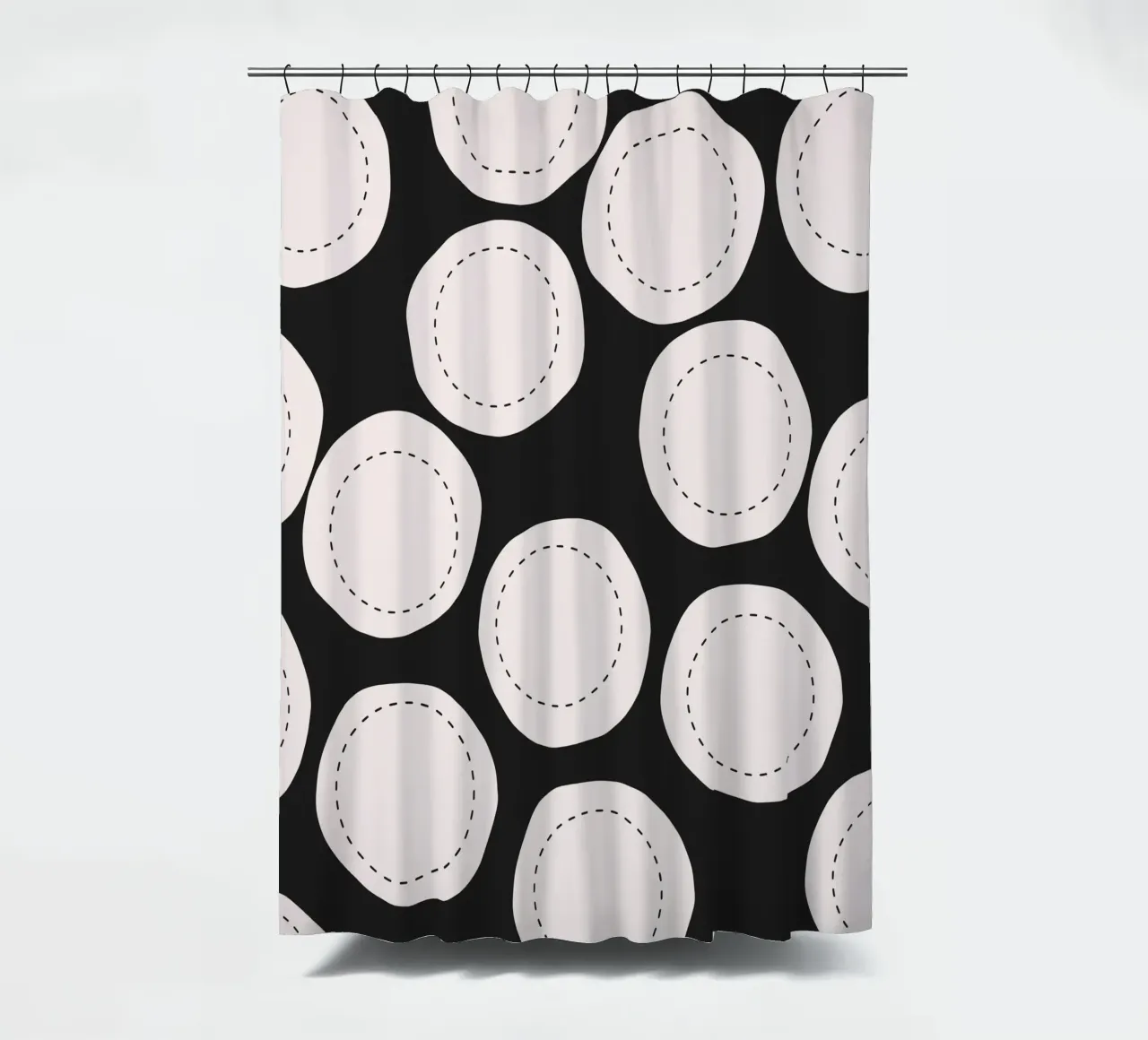 Surface pattern shower curtain by Little Dean