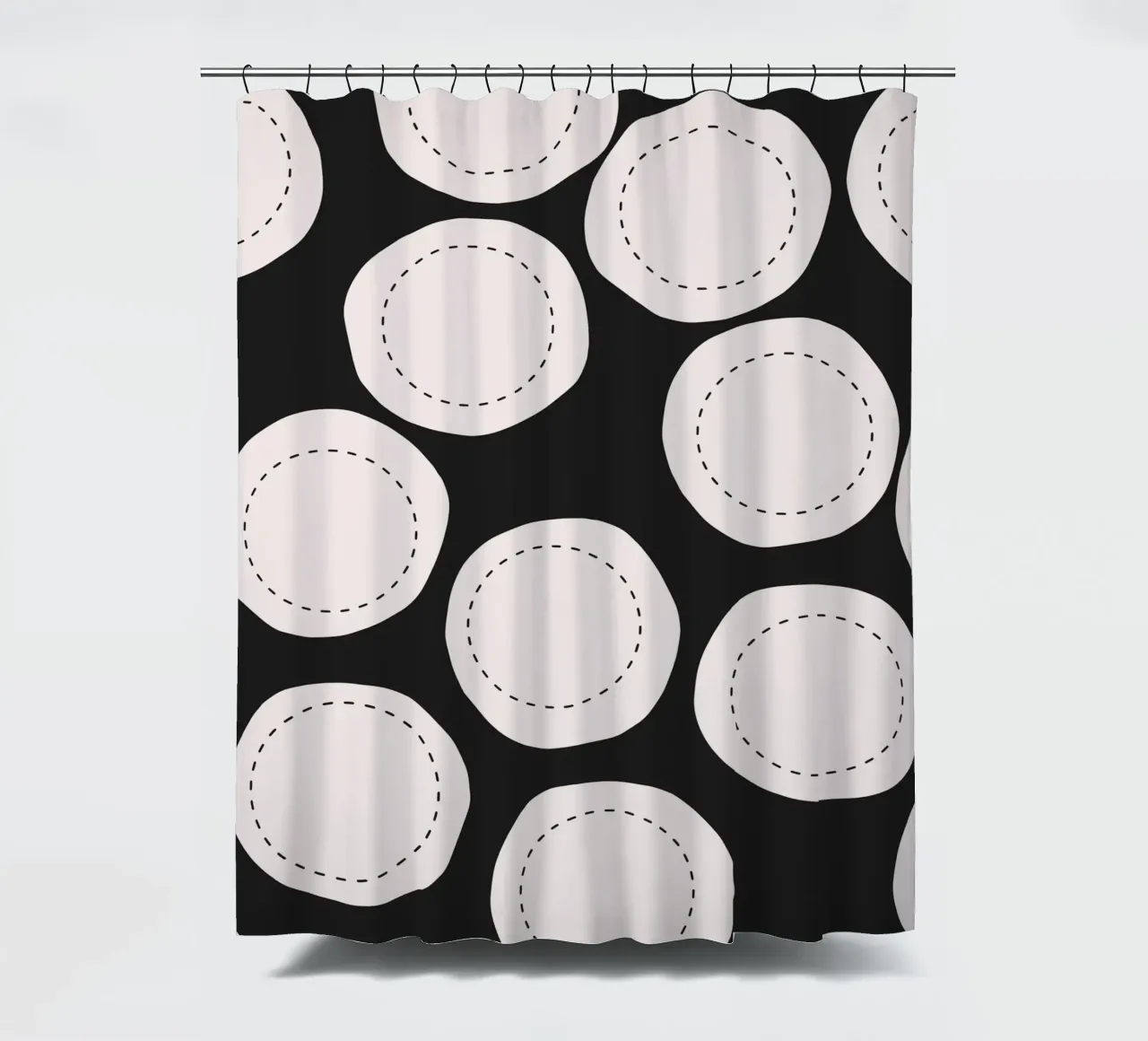 Surface pattern shower curtain by Little Dean