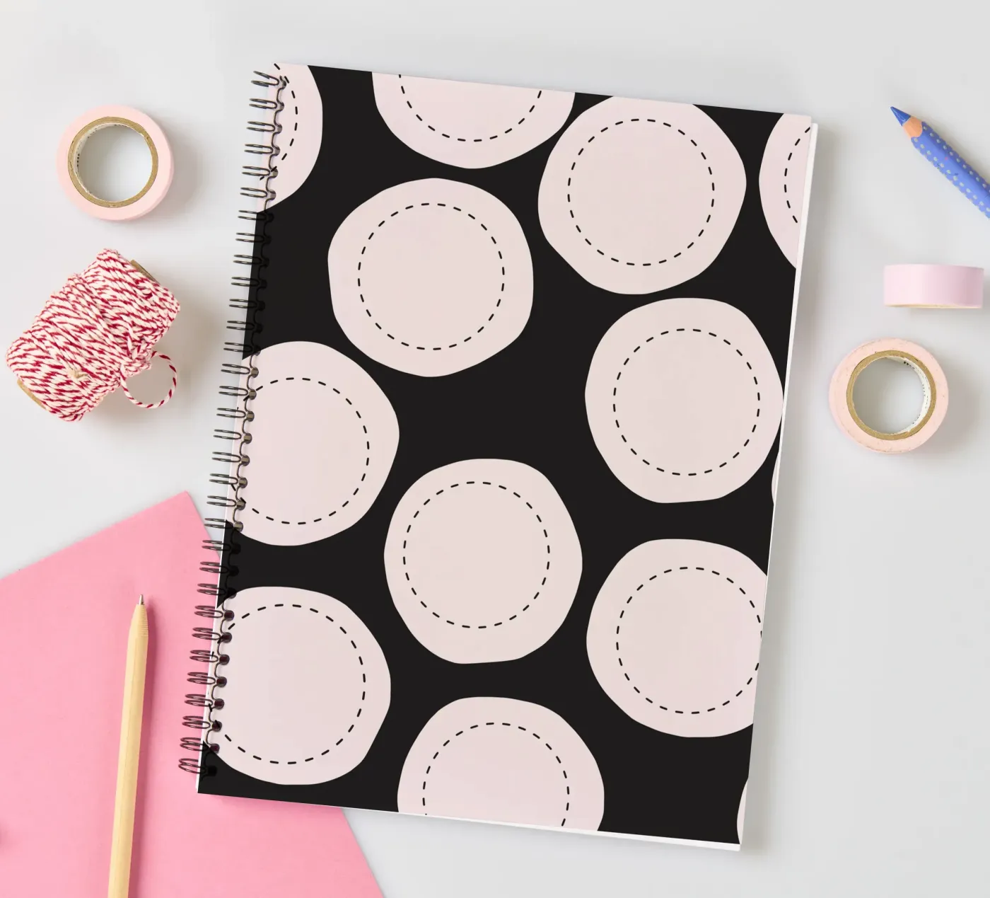 Surface pattern spiral notebook by Little Dean