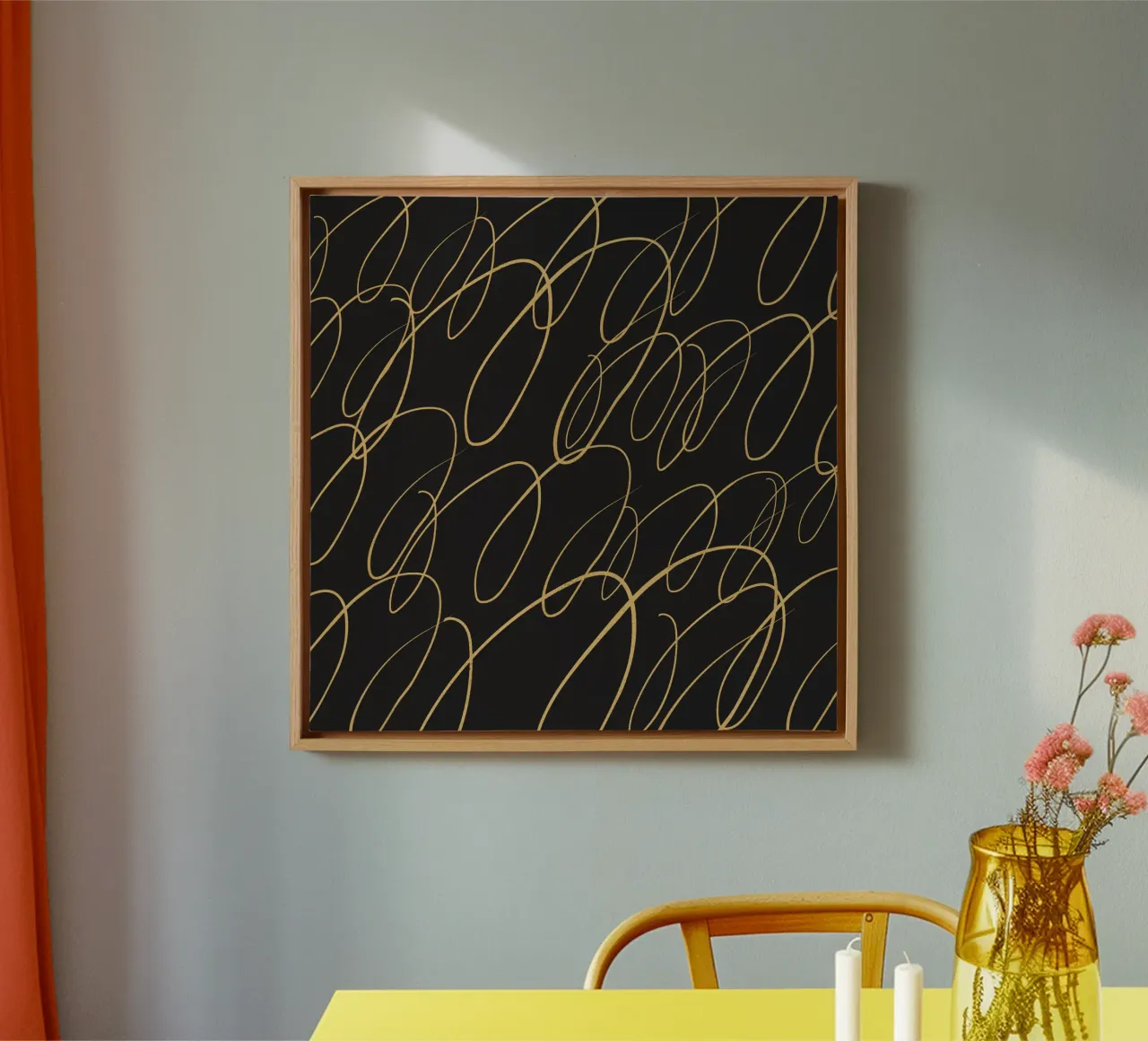 Surface pattern 03 canvas with Floater frame by Little Dean