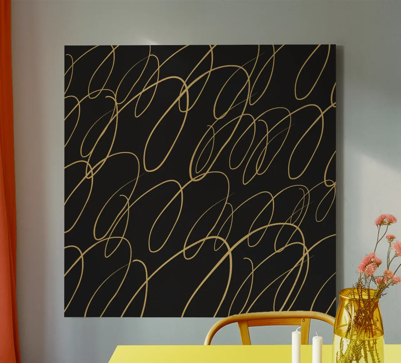 Surface pattern 03 canvas with Floater frame by Little Dean